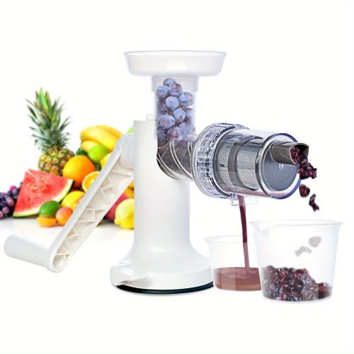 1pc Manual Masticating Juicer; Slow Juicer Extractor; Cold Press Juicer; Easy To Clean Slow Masticating Juicer For Vegetables; Fruits; Wheatgrass; Par 1pc Manual Masticating Juicer; Slow Juicer Extractor; Cold Press Juicer; Easy To Clean Slow Masticating Juicer For Vegetables; Fruits; Wheatgrass; Par