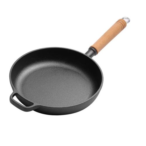 Cast Iron Frying Pan with Wooden Handle(AMZ Shipping) Cast Iron Frying Pan with Wooden Handle(AMZ Shipping)
